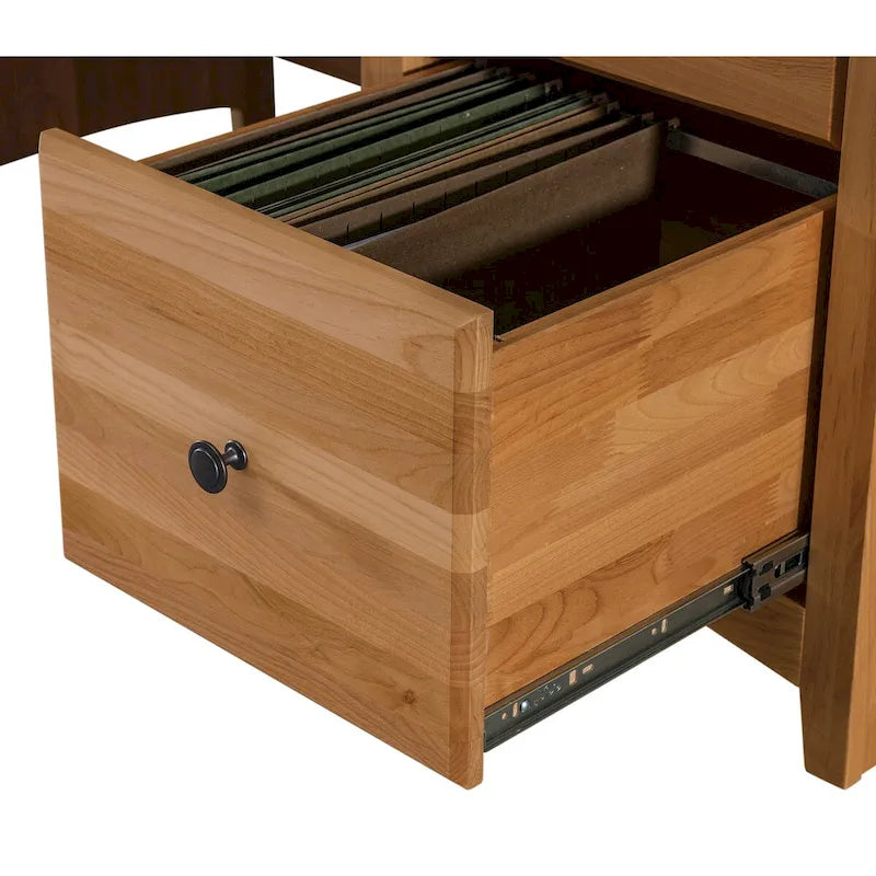 Arch+Haven Solid Wood 4 Drawer Desk