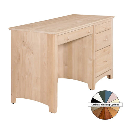 Arch+Haven Solid Wood 4 Drawer Desk