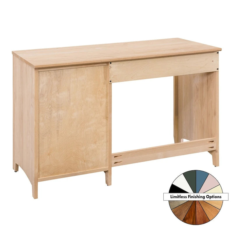 Arch+Haven Solid Wood 4 Drawer Desk