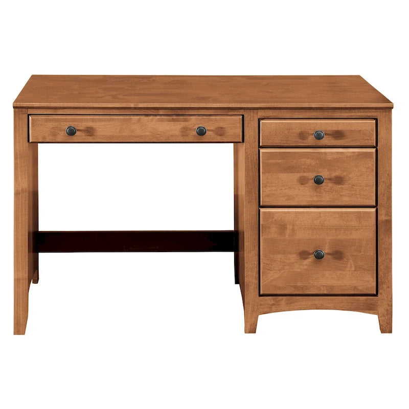 Arch+Haven Solid Wood 4 Drawer Desk