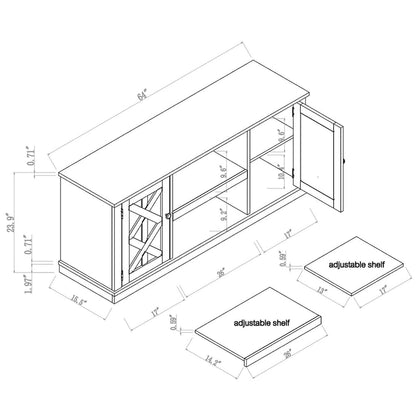 64 in. TV Stand Media Console for TVs up to 75 in. - 64 in Width
