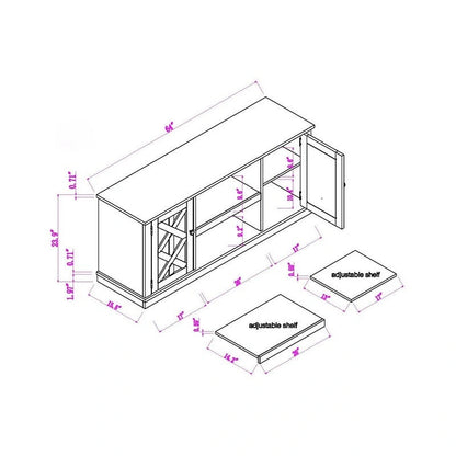 64 in. TV Stand Media Console for TVs up to 75 in. - 64 in Width