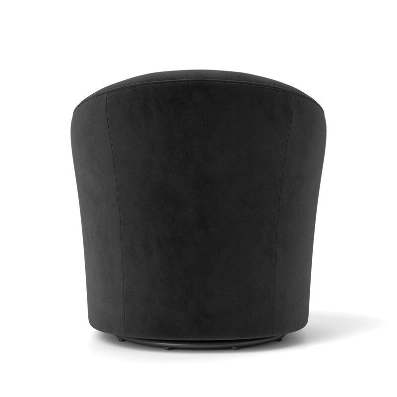 SEYNAR Modern Velvet Upholstered 360 Degree Swivel Barrel Chair with Button Tufted Back Set of 2