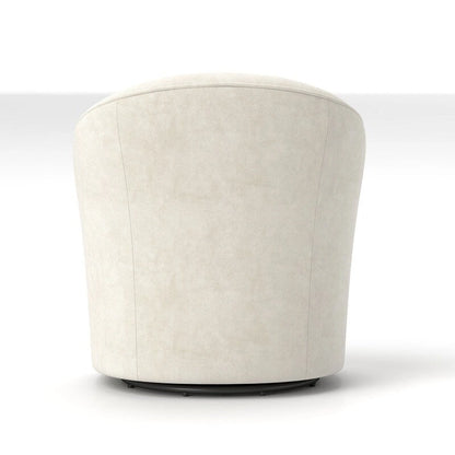 SEYNAR Modern Velvet Upholstered 360 Degree Swivel Barrel Chair with Button Tufted Back Set of 2