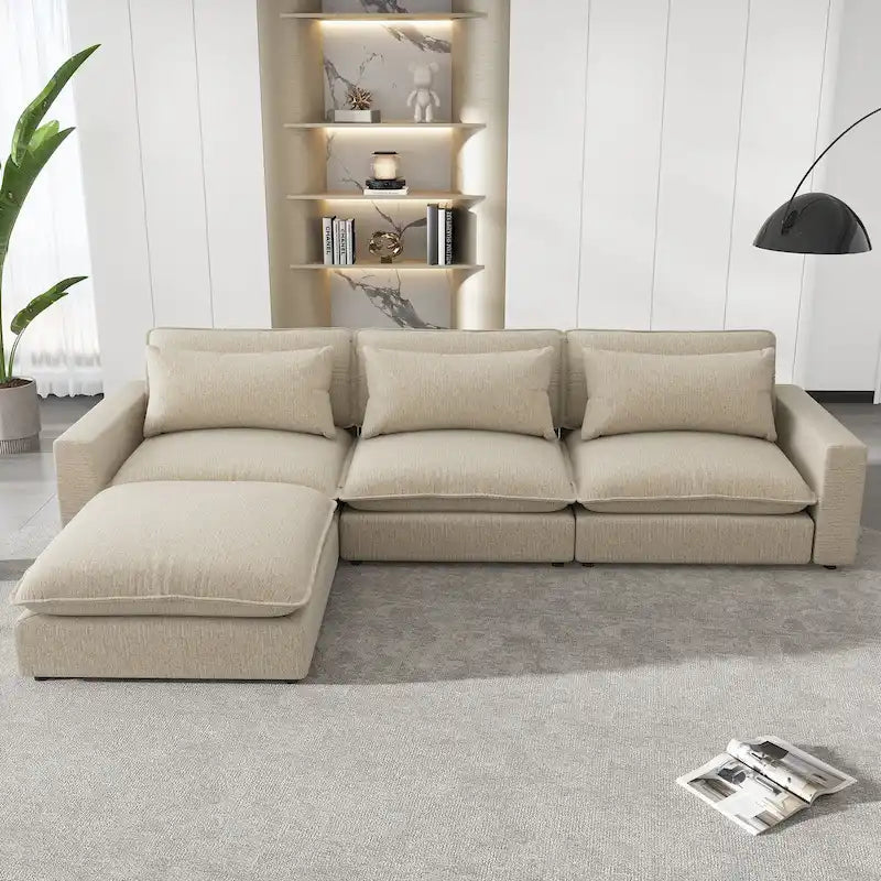 Sectional Sofa Cloud Sofa Chenille Upholstered Sofa