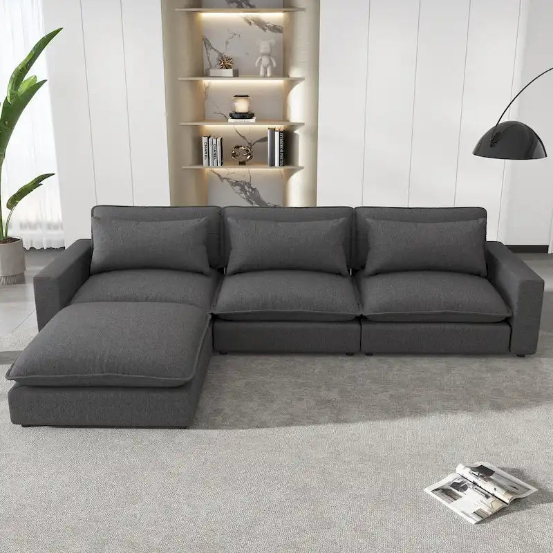 Sectional Sofa Cloud Sofa Chenille Upholstered Sofa