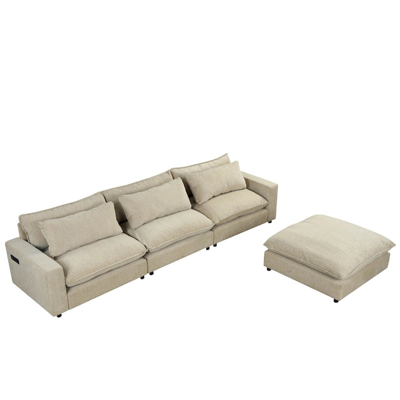 Sectional Sofa Cloud Sofa Chenille Upholstered Sofa