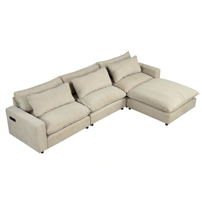 Sectional Sofa Cloud Sofa Chenille Upholstered Sofa