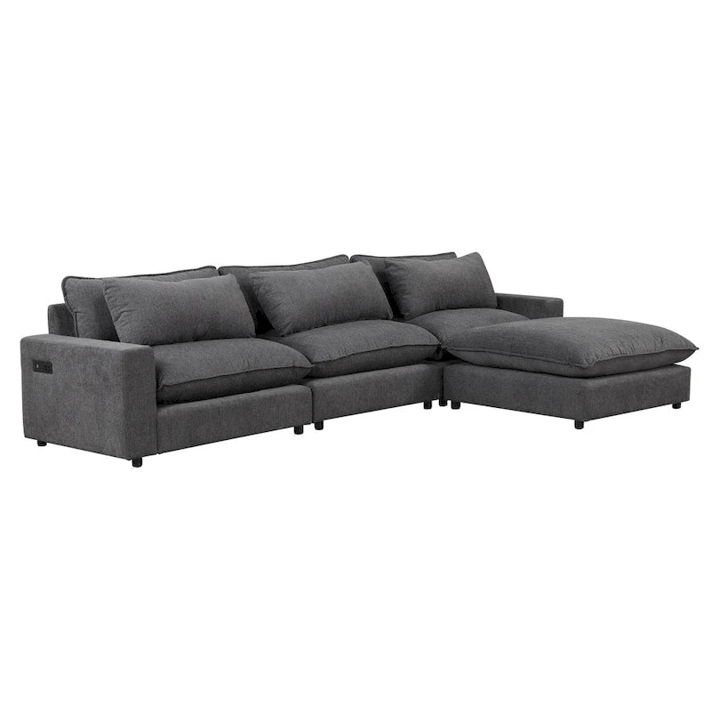 Sectional Sofa Cloud Sofa Chenille Upholstered Sofa