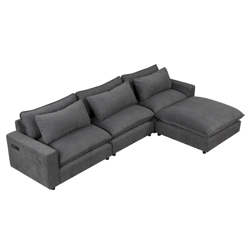 Sectional Sofa Cloud Sofa Chenille Upholstered Sofa