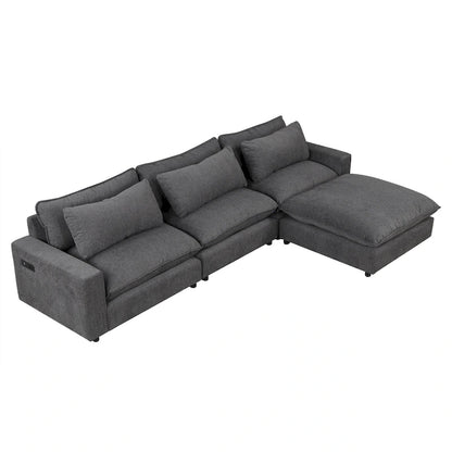Sectional Sofa Cloud Sofa Chenille Upholstered Sofa