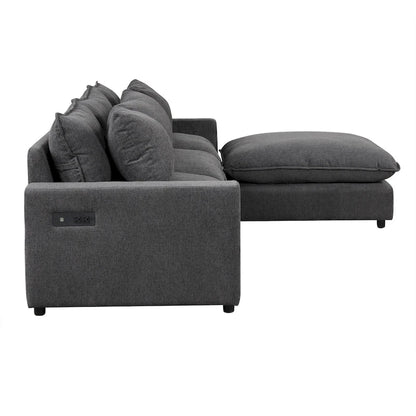Sectional Sofa Cloud Sofa Chenille Upholstered Sofa