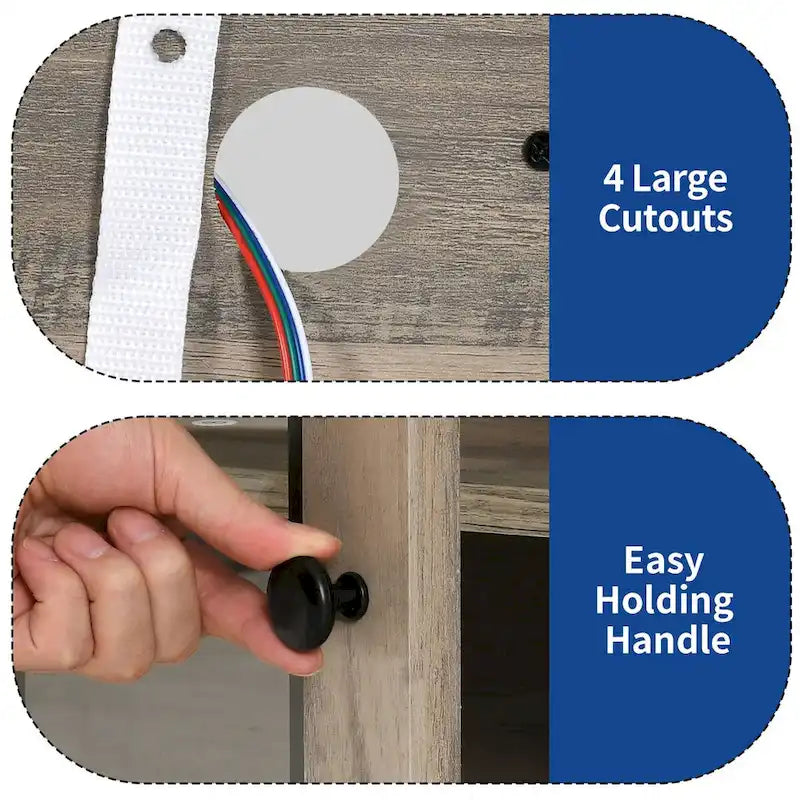 Moasis TV Stand for TVs up to 75 LED Entertainment Center Media Console with Glass Doors