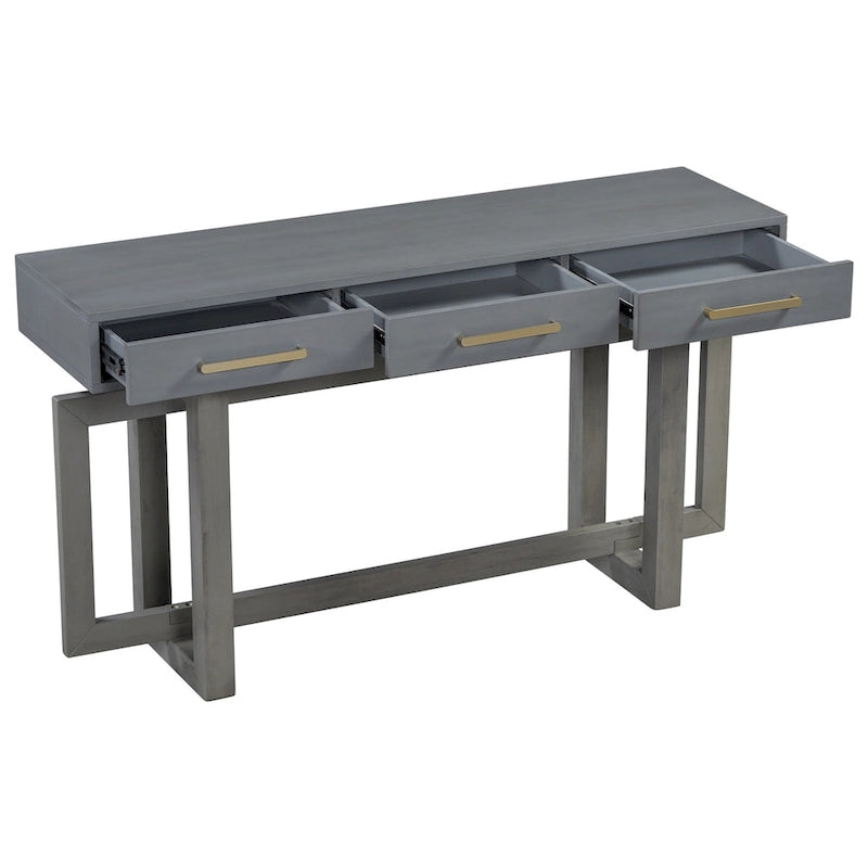 Elegant Console Table with Three Drawers, Extra Long Entryway Table for Entryway, Hallway, Living Room, Foyer