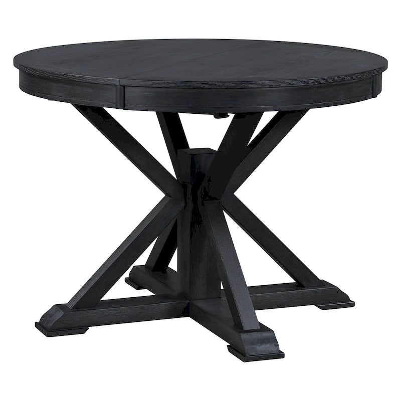 Retro Functional Extendable Dining Table with a 12 Leaf