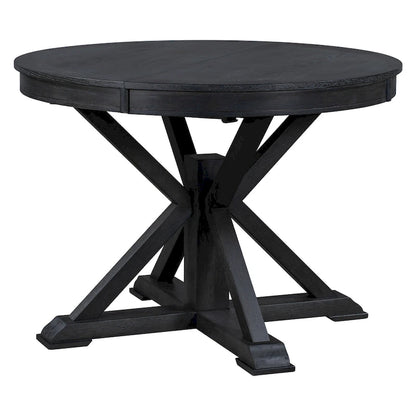 Retro Functional Extendable Dining Table with a 12 Leaf