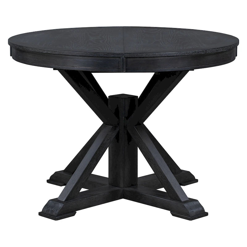 Retro Functional Extendable Dining Table with a 12 Leaf