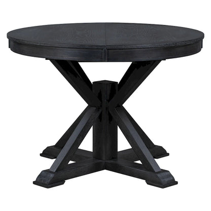 Retro Functional Extendable Dining Table with a 12 Leaf