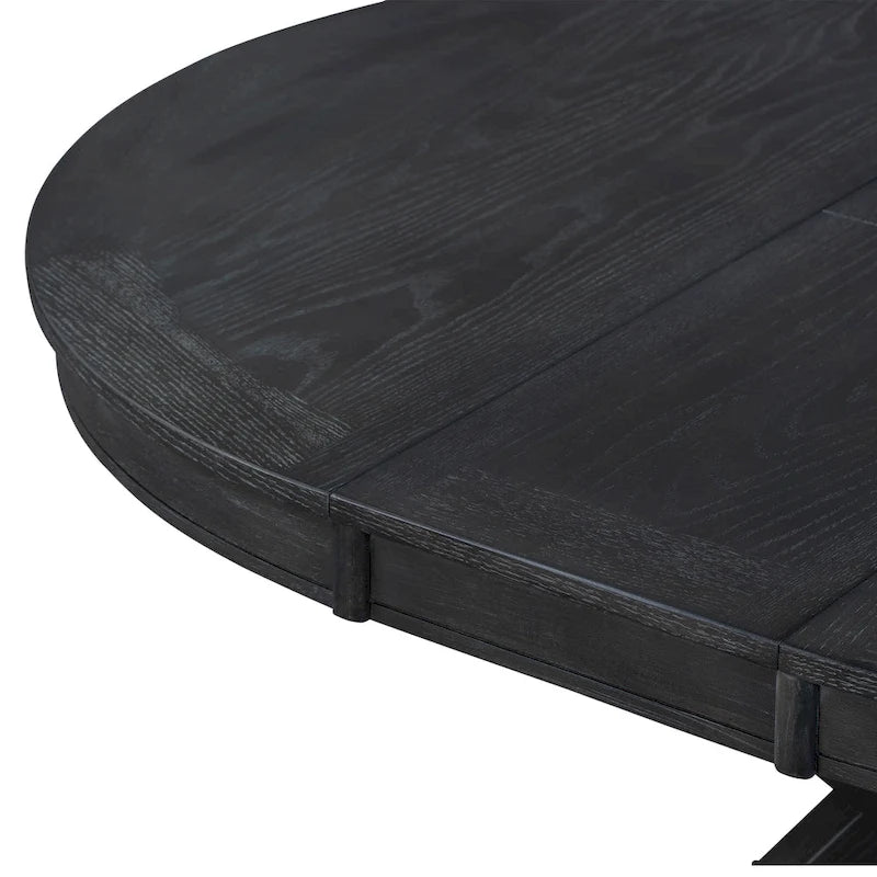 Retro Functional Extendable Dining Table with a 12 Leaf