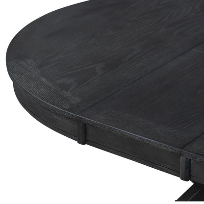 Retro Functional Extendable Dining Table with a 12 Leaf