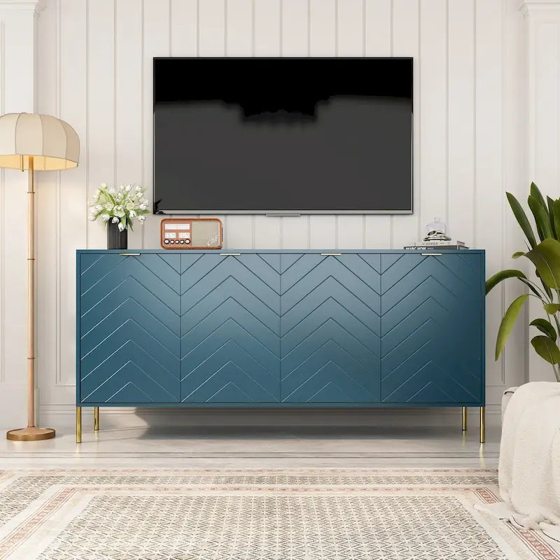 Mid-Century Four Door Storage Buffets Sideboards