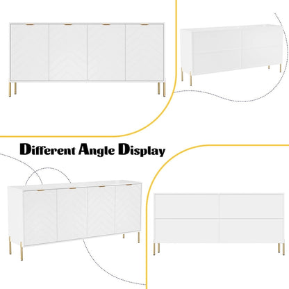 Mid-Century Four Door Storage Buffets Sideboards