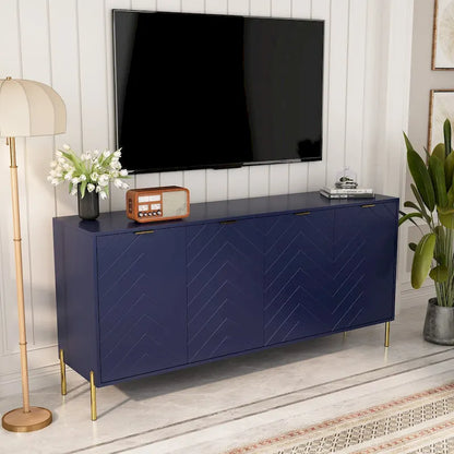 Mid-Century Four Door Storage Buffets Sideboards