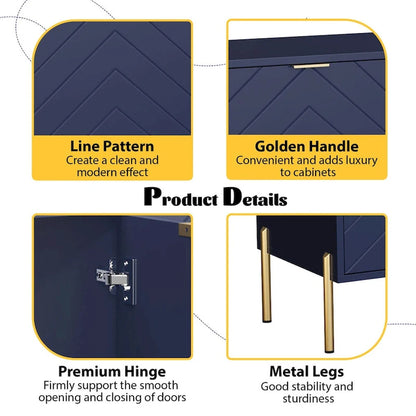 Mid-Century Four Door Storage Buffets Sideboards