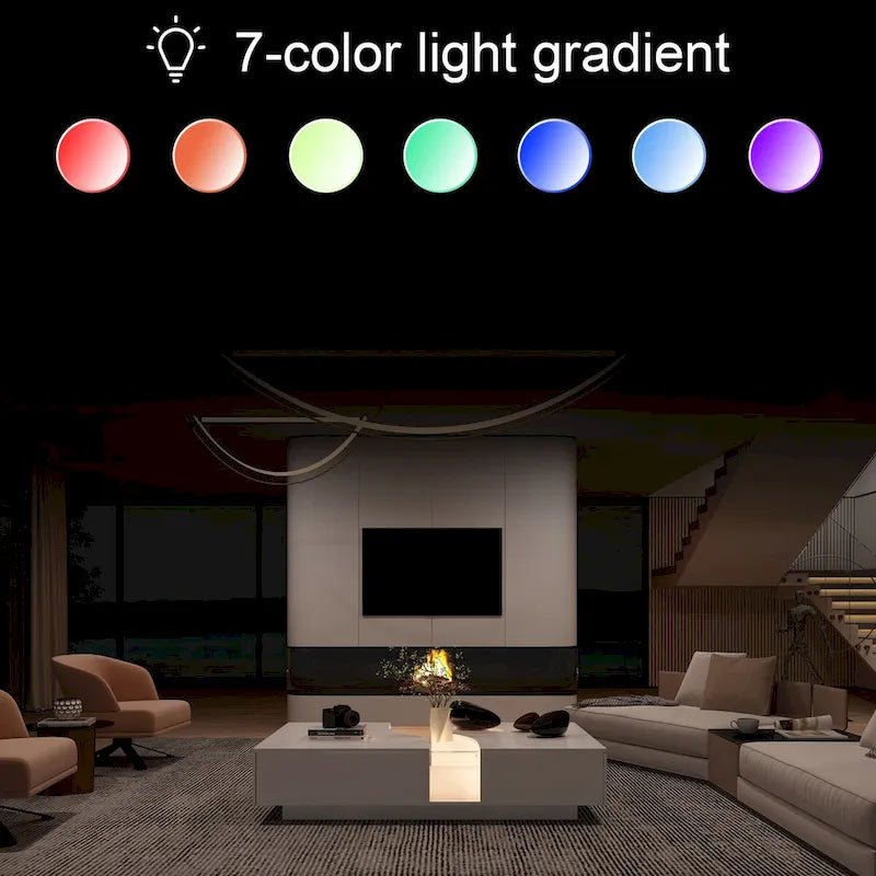 Luminous Chic: White Dual-Drawer Coffee Table with LED Display Top