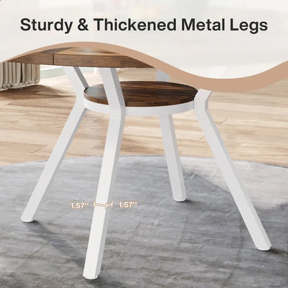 47 Inches Modern Round Dining Table for 4 - 47.2D x 47.2W x 29.9H