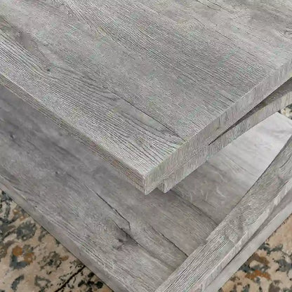 Unique Solid Wood Coffee Table with Storage Shelf