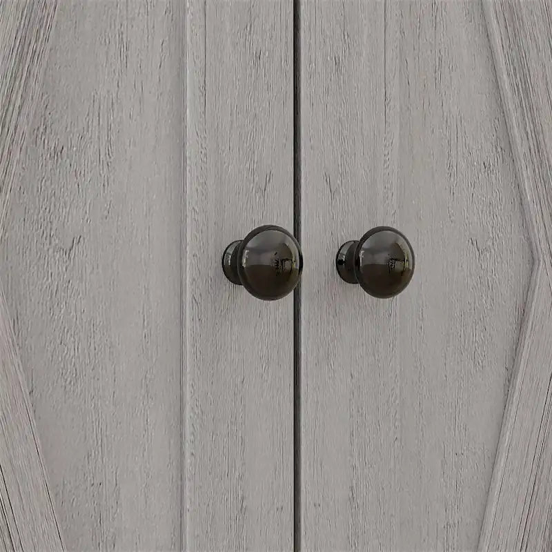 HOMCOM Farmhouse Barn Door Accent Cabinet, Kitchen Sideboard Storage Cabinet with Double Doors, Drawer, and Adjustable Shelf