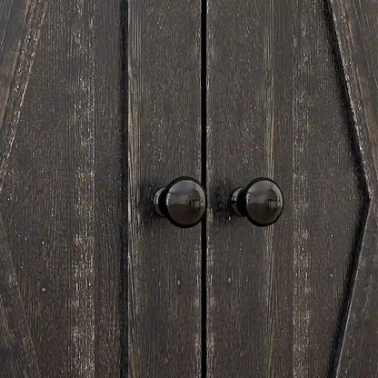 HOMCOM Farmhouse Barn Door Accent Cabinet, Kitchen Sideboard Storage Cabinet with Double Doors, Drawer, and Adjustable Shelf