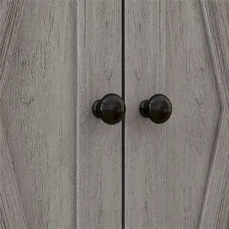 HOMCOM Farmhouse Barn Door Accent Cabinet, Kitchen Sideboard Storage Cabinet with Double Doors, Drawer, and Adjustable Shelf