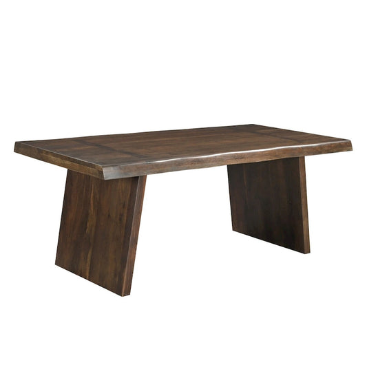 Riley Live Edge Solid Wood Double Pedestal Dining Table
