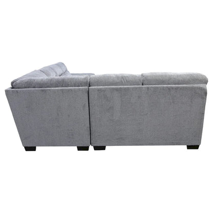 American Furniture Classics Cabral Slate Model A353V11-K23 U Shaped Sectional with 6 Throw Pillows