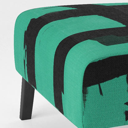 Designart Black & White Crossing Paths II Upholstered Abstract Accent Chair - Modern Arm Chair For Living Room