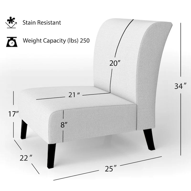Designart Black & White Crossing Paths II Upholstered Abstract Accent Chair - Modern Arm Chair For Living Room