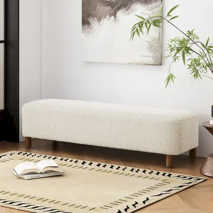 Naci Modern Boucle Ottoman Bench by Christopher Knight Home