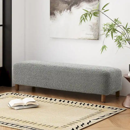 Naci Modern Boucle Ottoman Bench by Christopher Knight Home