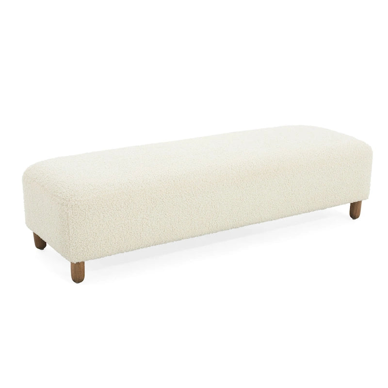 Naci Modern Boucle Ottoman Bench by Christopher Knight Home