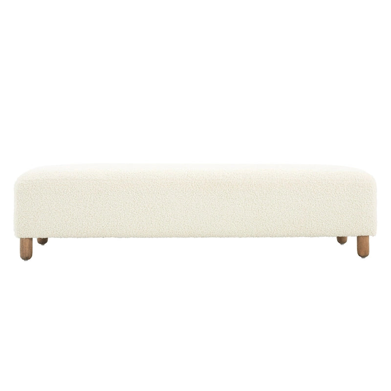 Naci Modern Boucle Ottoman Bench by Christopher Knight Home