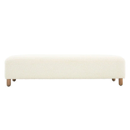 Naci Modern Boucle Ottoman Bench by Christopher Knight Home