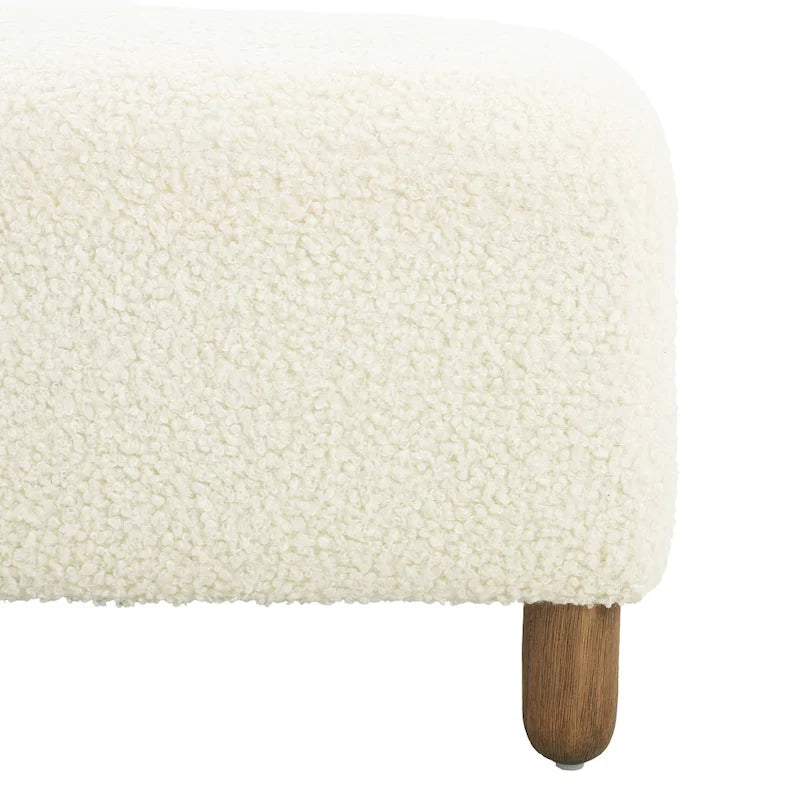 Naci Modern Boucle Ottoman Bench by Christopher Knight Home