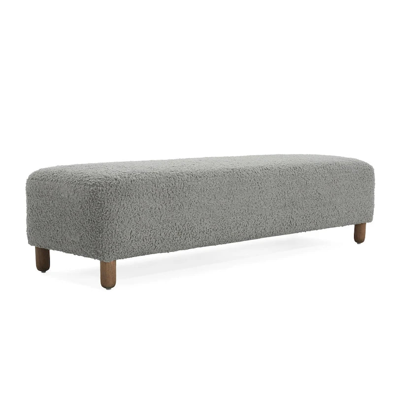 Naci Modern Boucle Ottoman Bench by Christopher Knight Home
