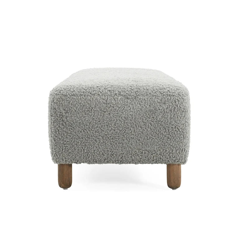 Naci Modern Boucle Ottoman Bench by Christopher Knight Home