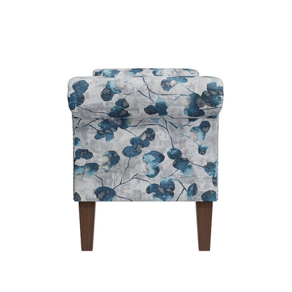 Wallen Traditional Rolled Arm Storage Bench Ottoman with Nailheads