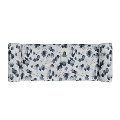 Wallen Traditional Rolled Arm Storage Bench Ottoman with Nailheads